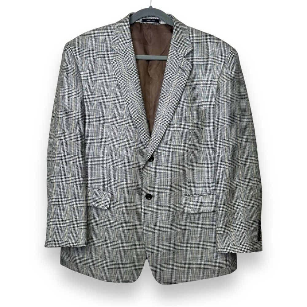 Lauren Ralph Lauren Men’s Glen Plaid 100% Silk Sport Coat Blazer Size 42 S
